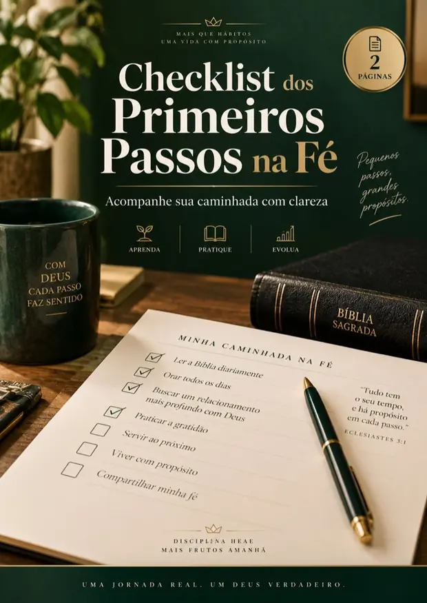 Capa: Checklist dos Primeiros Passos na Fé