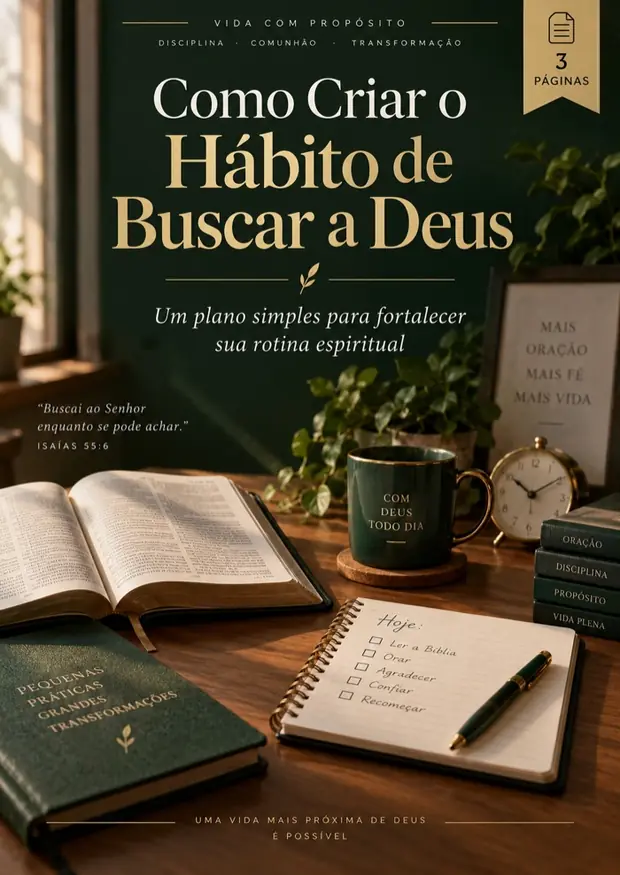 Capa: Como Criar o Hábito de Buscar a Deus